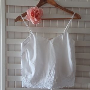 Banana Republic White Lace Cami Top
